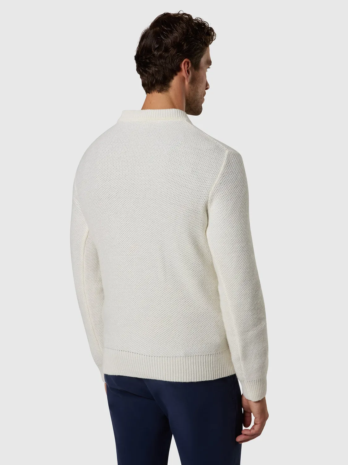 North Sails Honeycomb pull col rond homme marshmallow