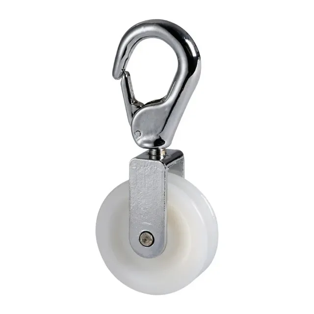 easysea poulie à manille 50 mm laiton chromé nylon émerillon