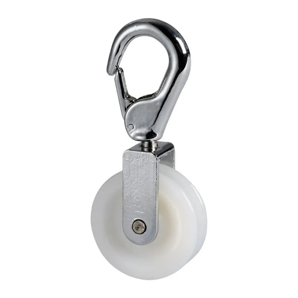 easysea poulie à manille 50 mm laiton chromé nylon émerillon