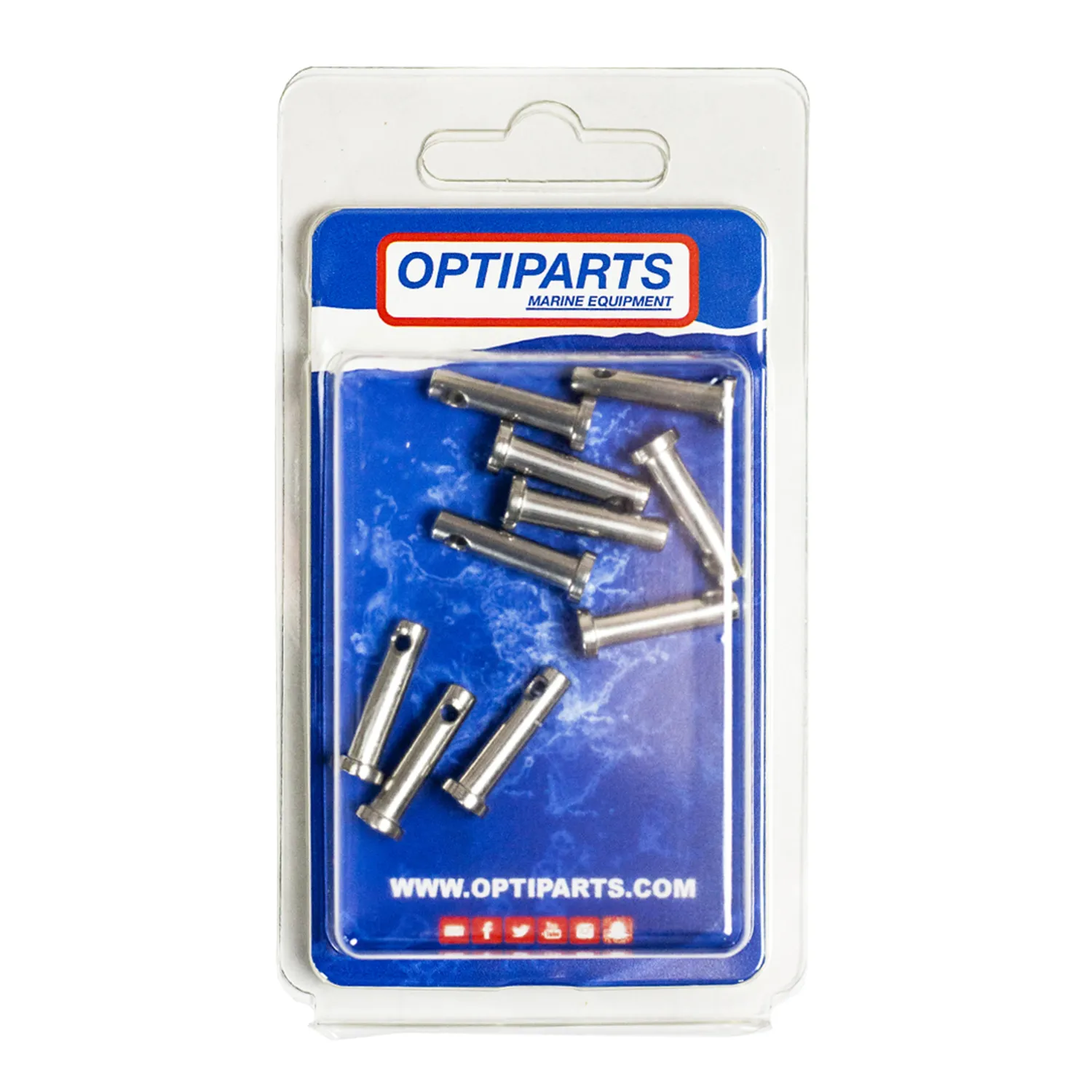 Optiparts EX2724-10 goupille à chape inox 5x21 lot 10