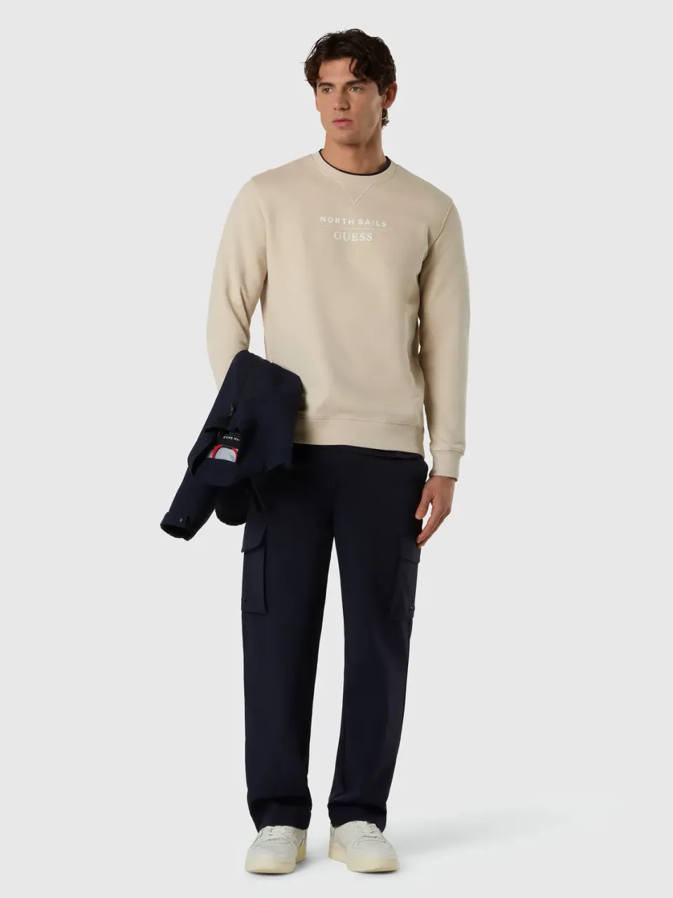 North Sails Guess sweat col rond homme bleu marine régulier