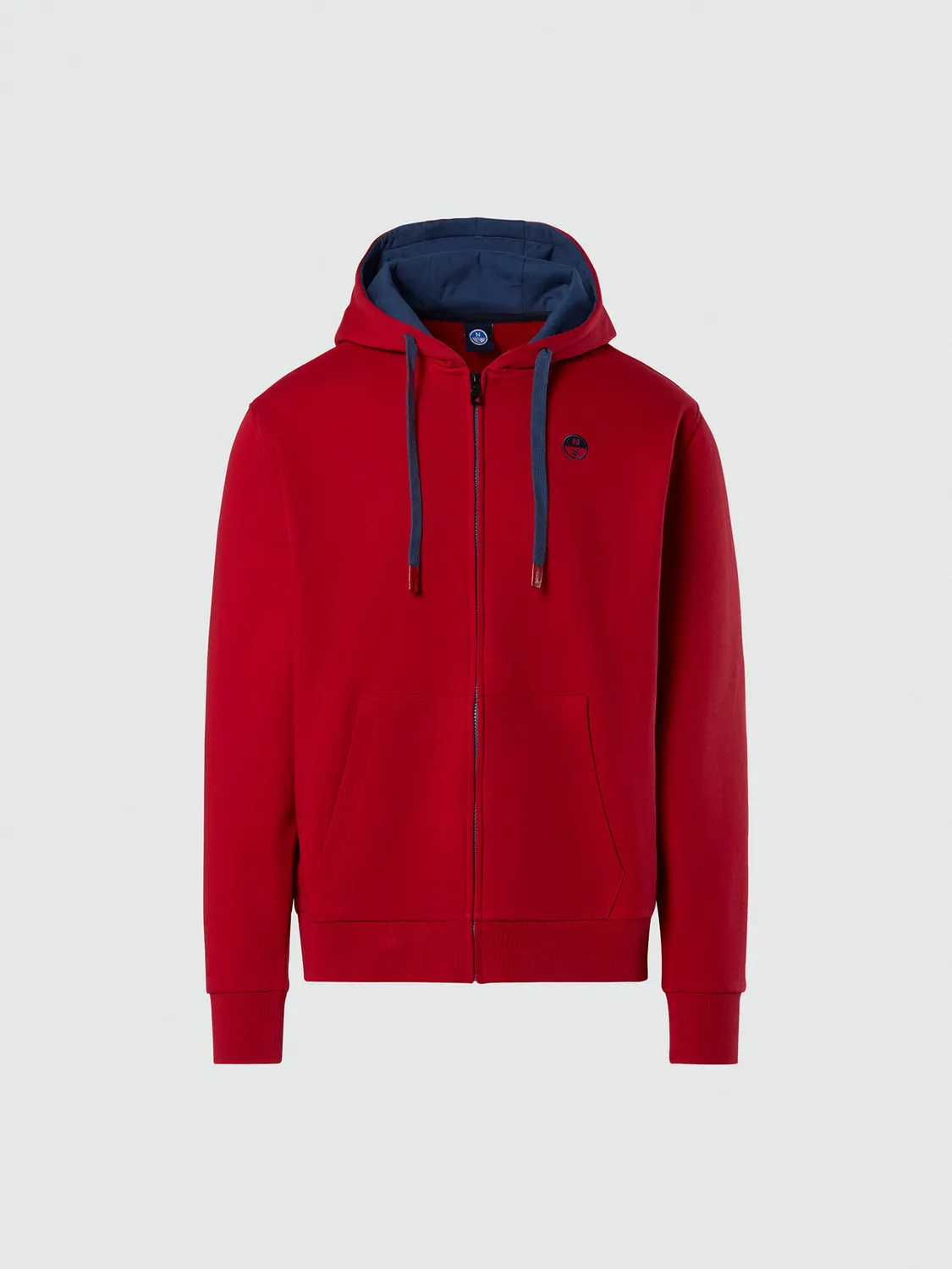 North Sails hoodie zippé logo brodé coton bio