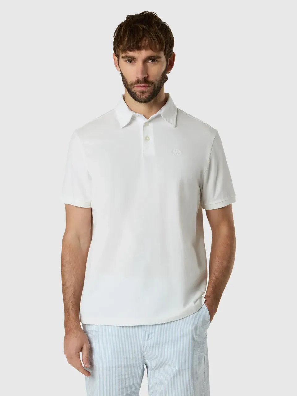 North Sails polo brodé piqué coton bio homme