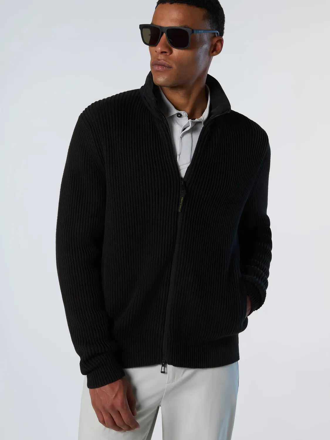 North Sails sweat zippé capuche coton bio homme gris