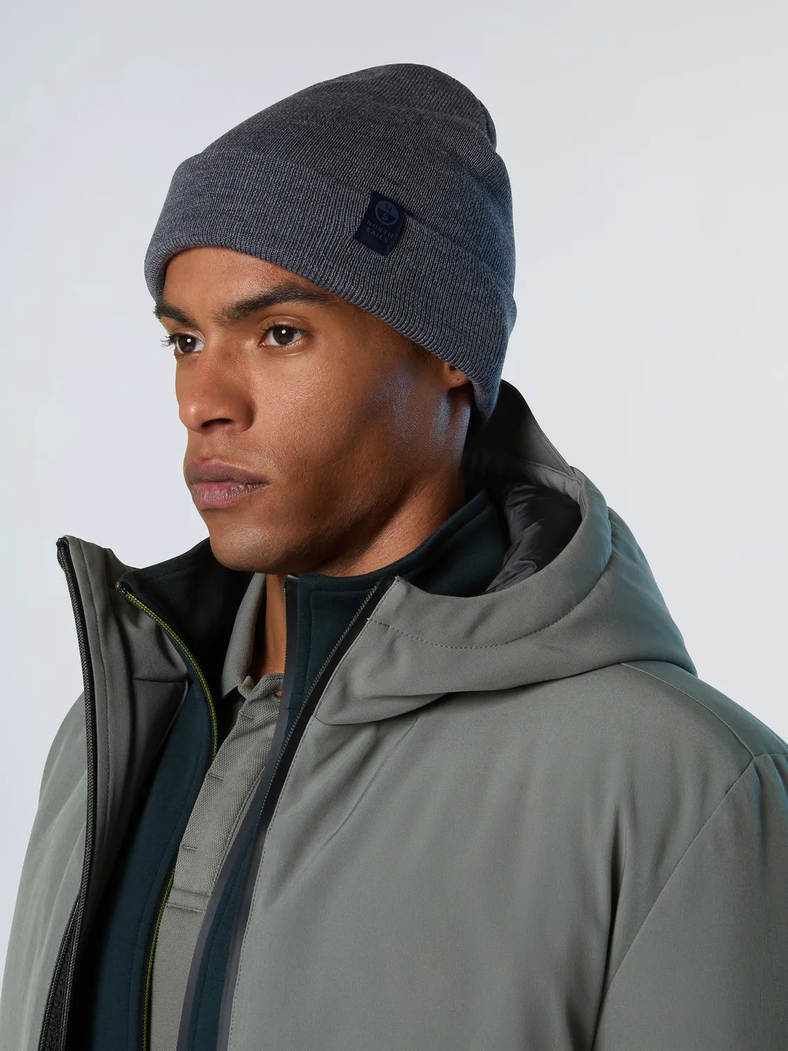 North Sails Fine-Knit bonnet à revers mérinos