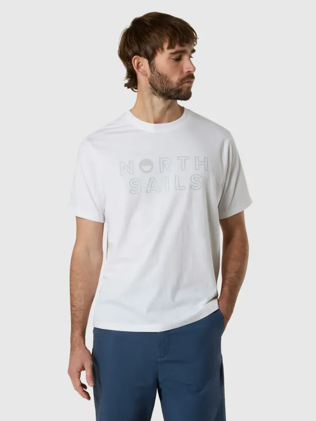 T-shirt with North Sails print t-shirt coton bio