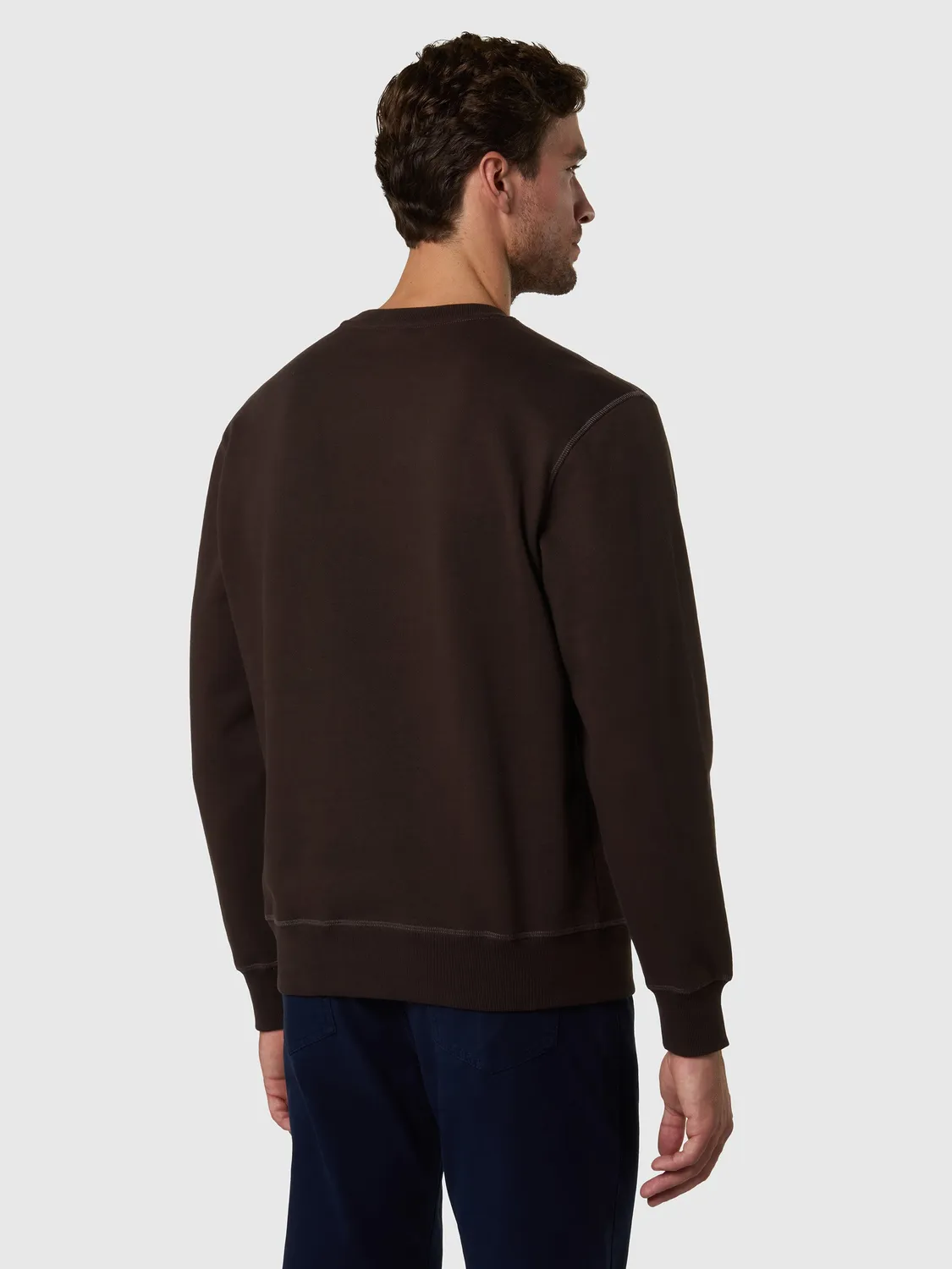 North Sails sweat logo patch espresso homme L