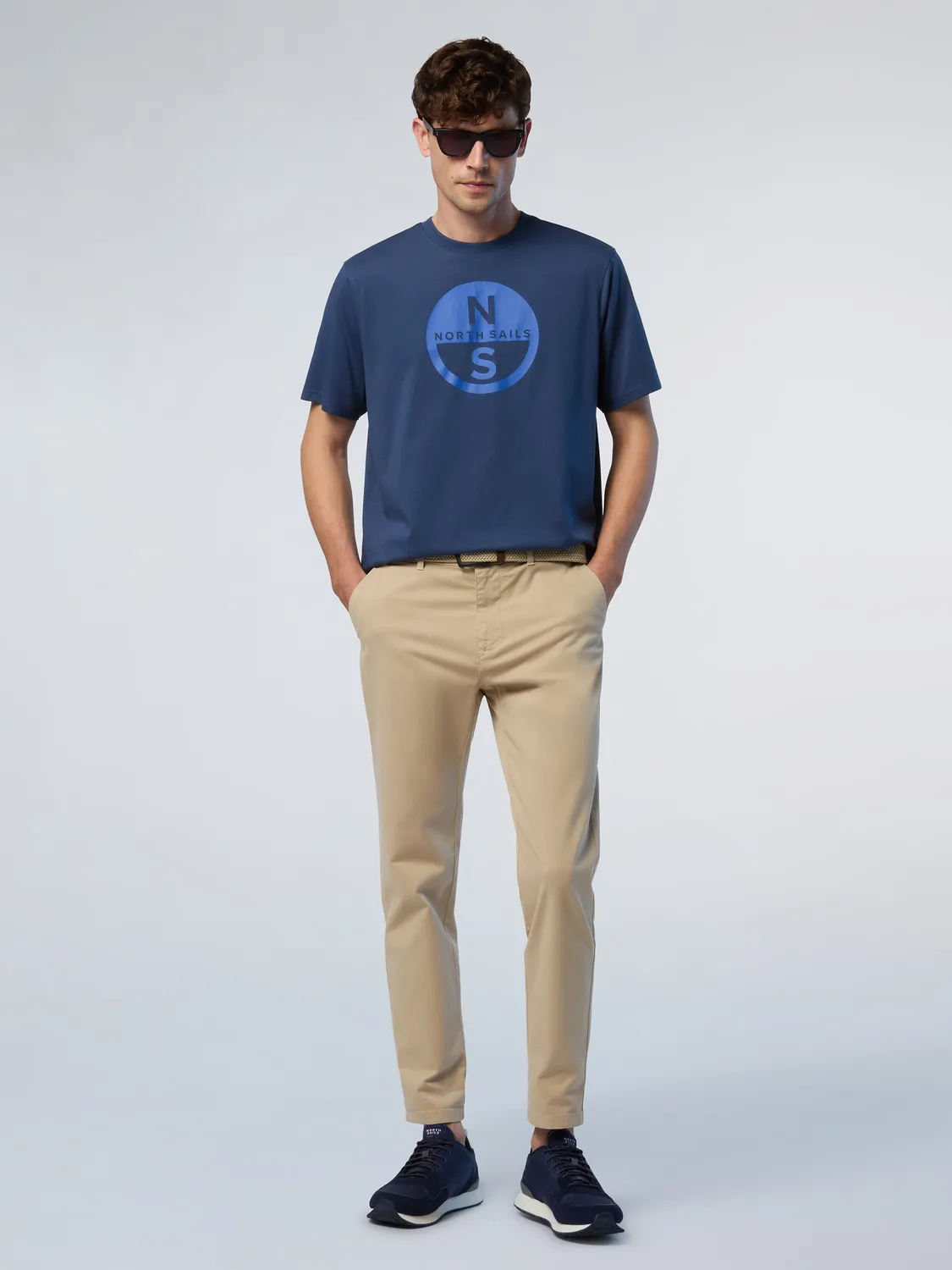 North Sails Defender chino gabardine slim bleu marine homme