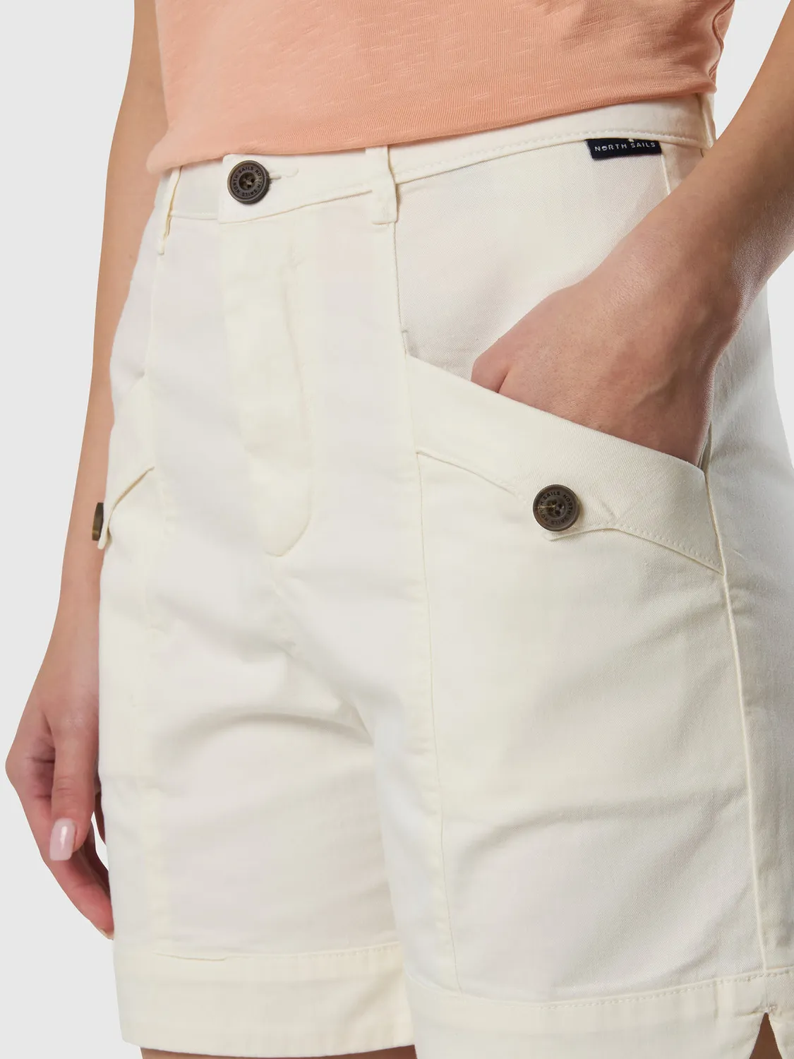 North Sails short cargo gabardine coton bio stretch