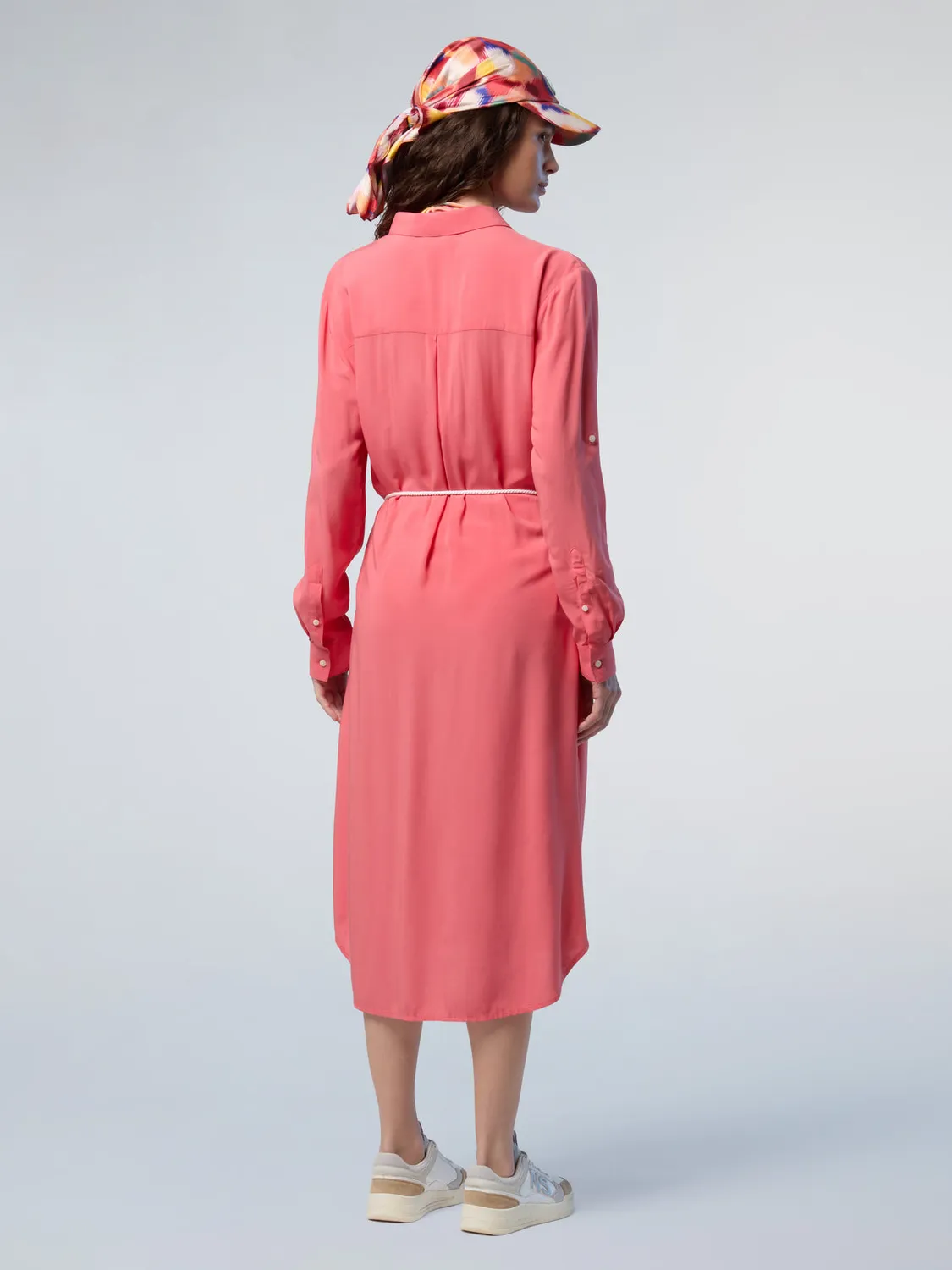 North Sails Ecovero robe midi imprimée ceinture corde