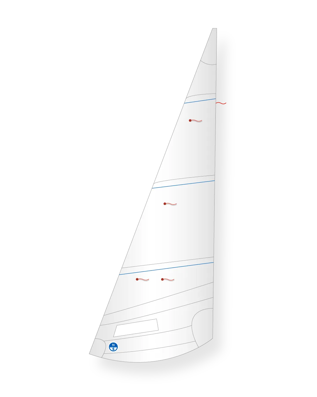North Sails Jollyboat Jib foc creux de pied