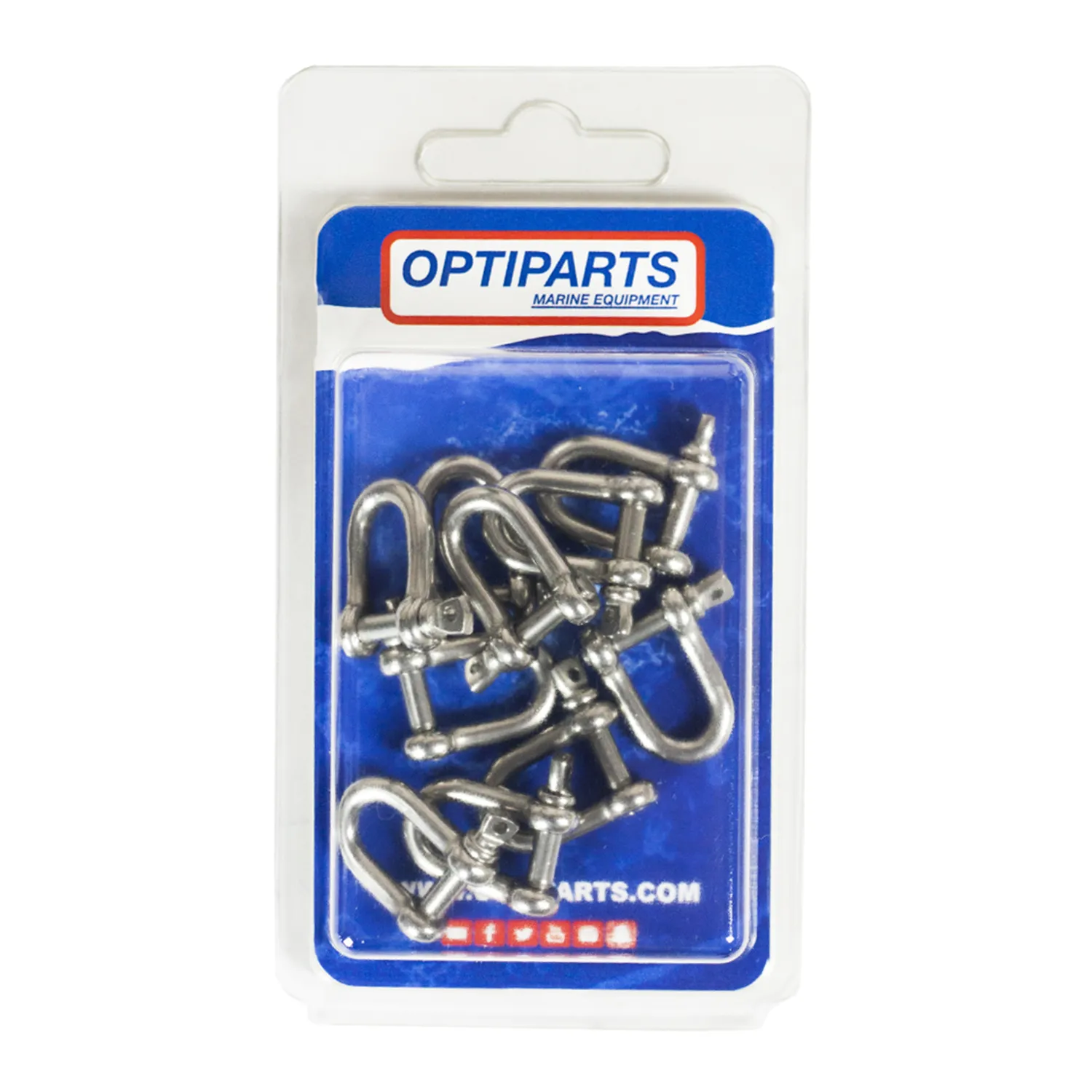 OPTIPARTS EX2754-10 manille D inox 4 mm lot de 10