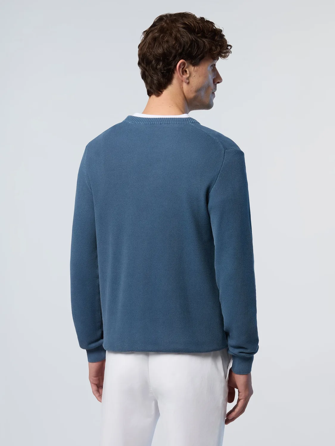 North Sails Honeycomb pull col rond homme denim