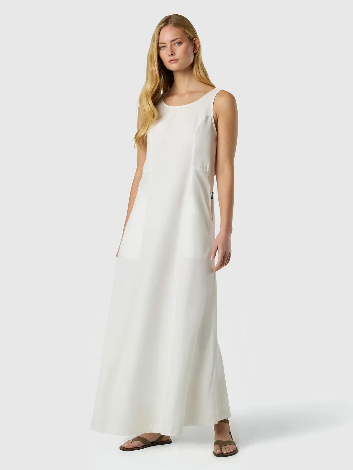 North Sails Robe maxi à bretelles boutonnée Marshmallow coupe regular