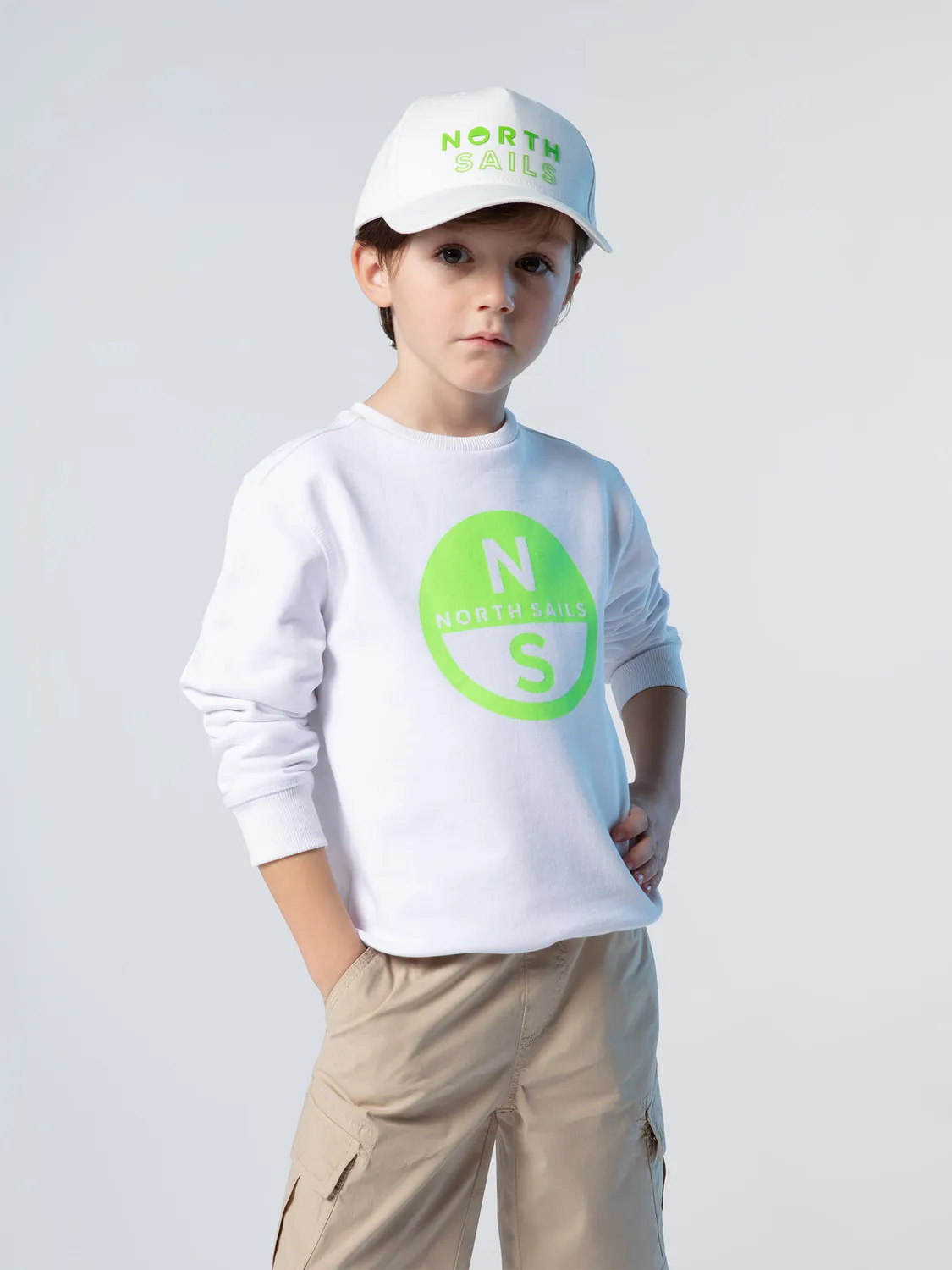 North Sails sweat enfant molleton coton bio logo maxi