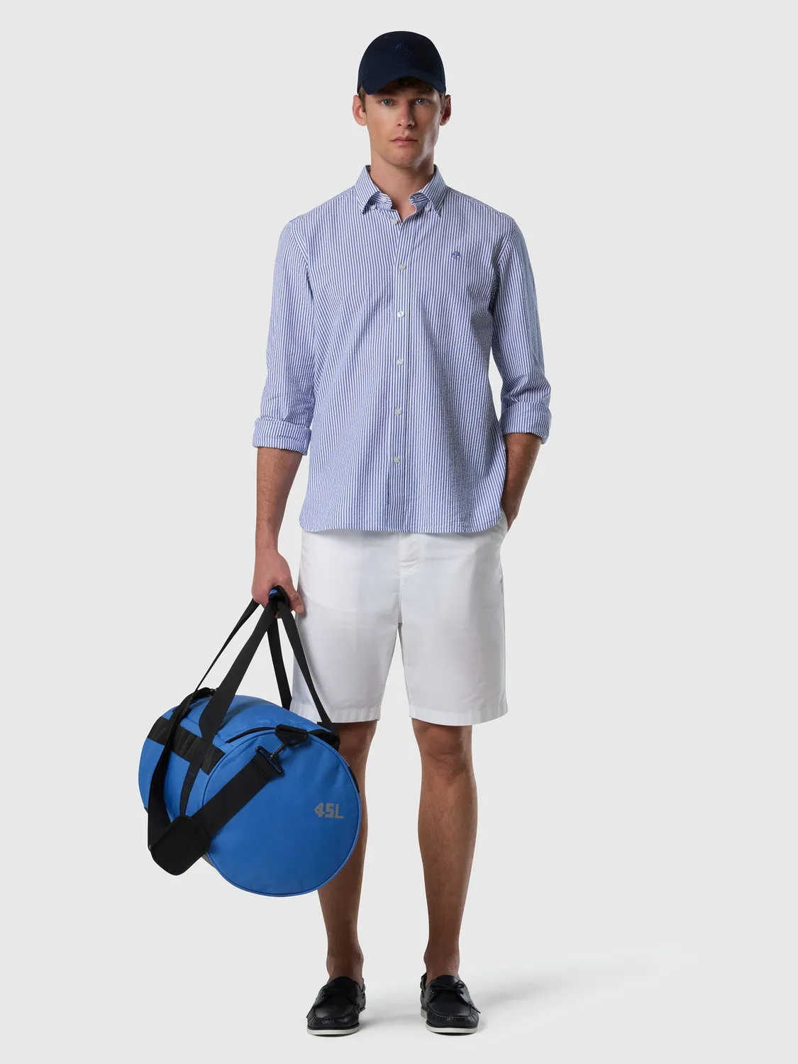 North Sails chemise seersucker rayée homme coton