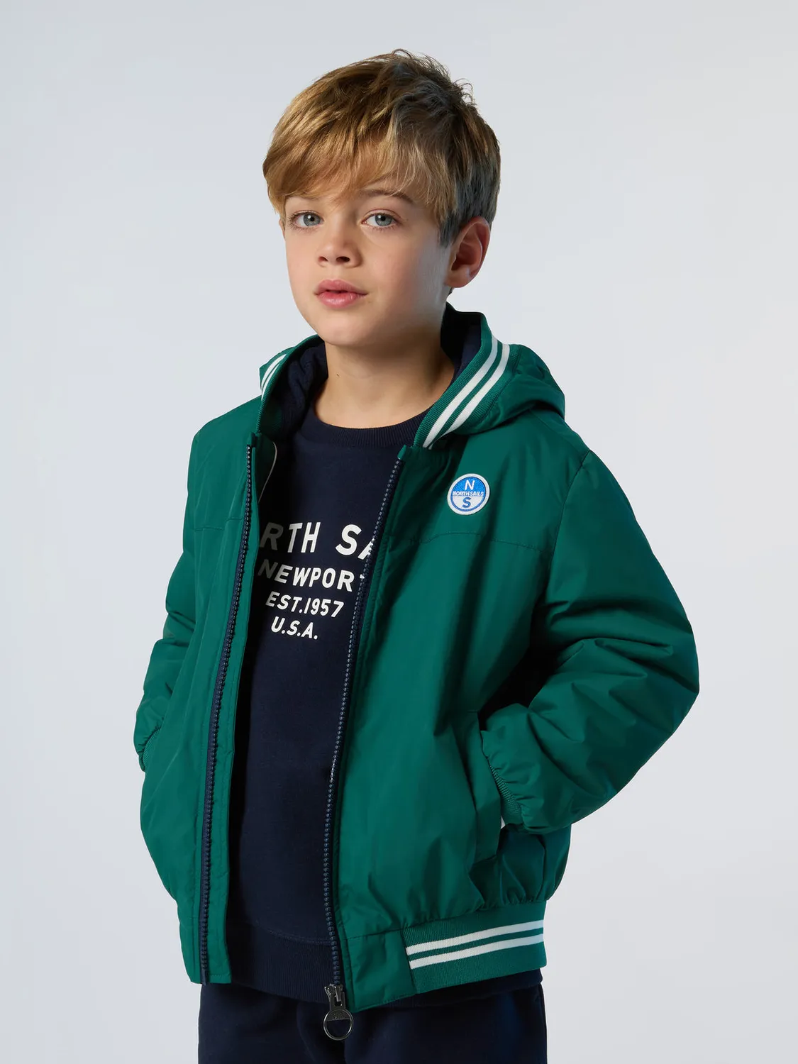 North Sails Sailor veste capuche enfant matelassée