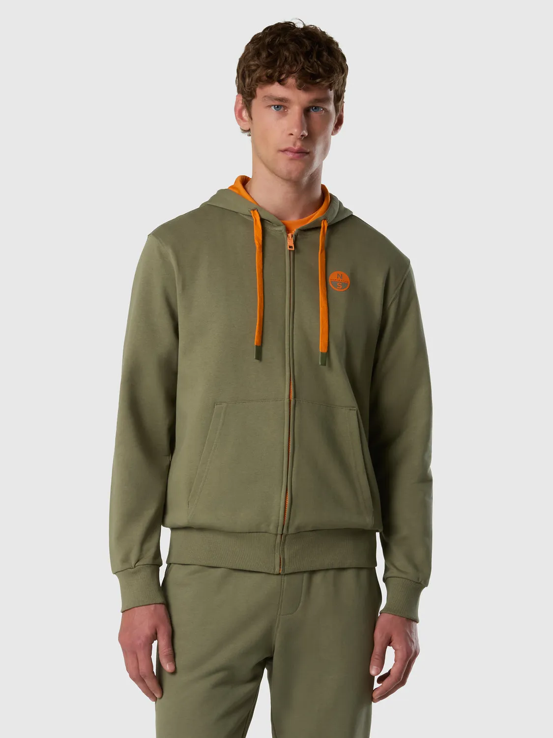 North Sails sweat zippé capuche logo contrasté