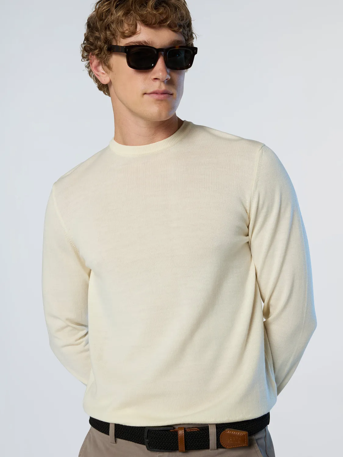 North Sails pull col rond laine mérinos pur