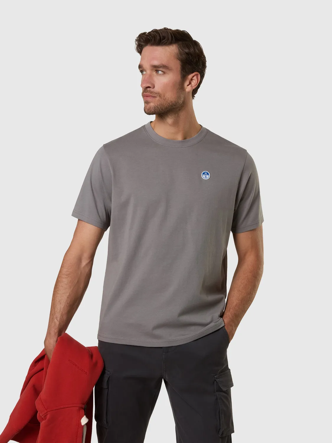 North Sails t-shirt patch logo gris homme