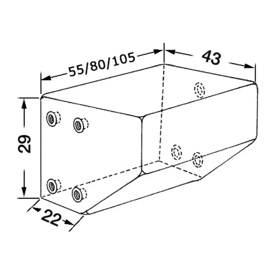Osculati réservoir eaux usées 100 L polyéthylène ISO 8099