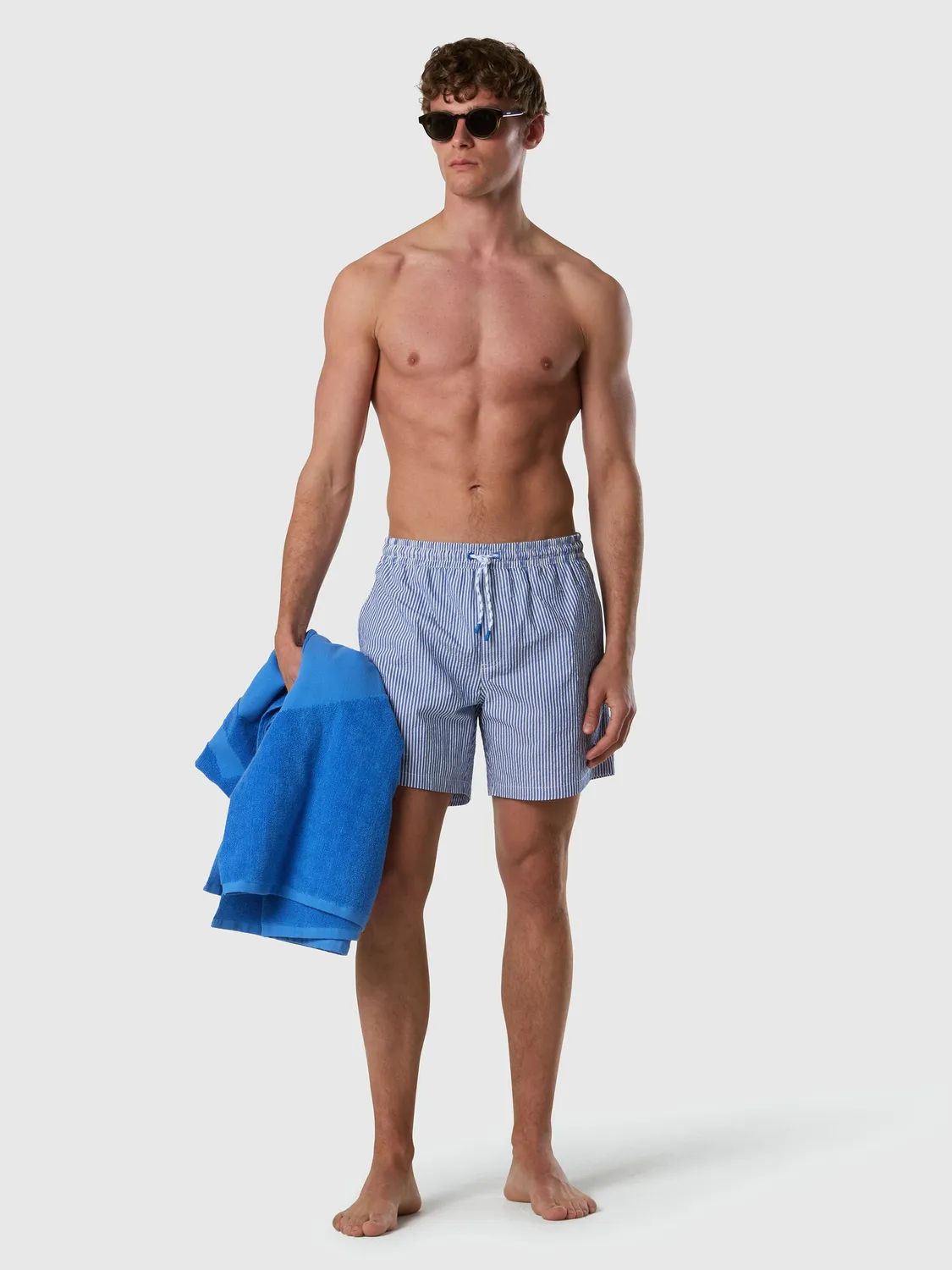 North Sails short de bain seersucker rayé