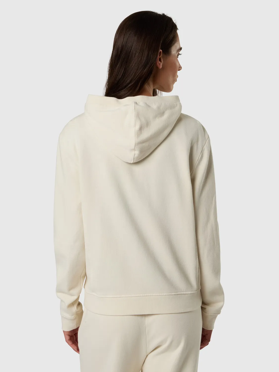 North Sails sweat capuche femme côtes blanc hiver