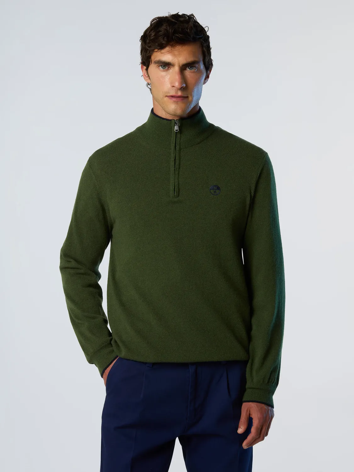 North Sails pull demi-zip cachemire recyclé