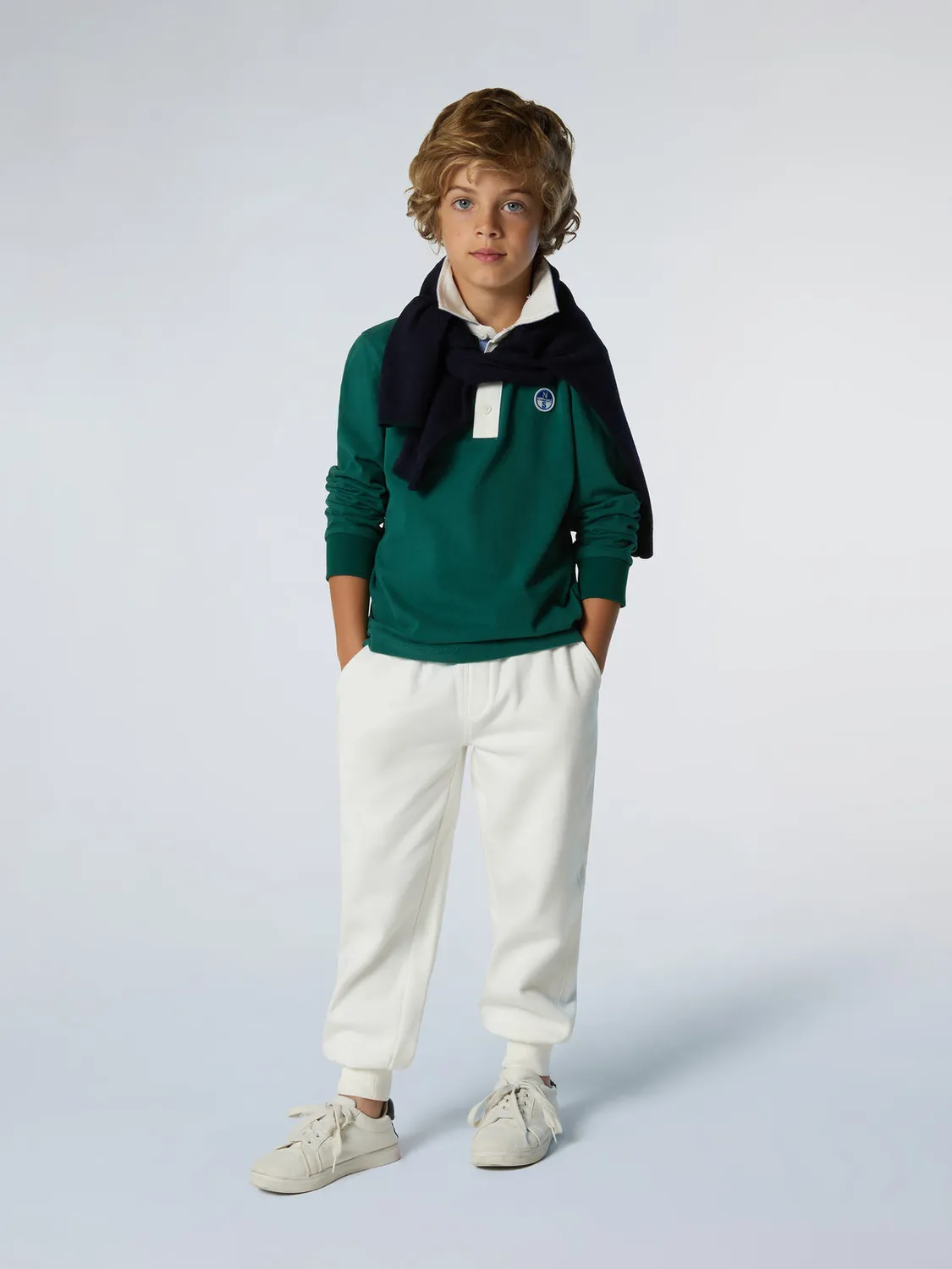 North Sails polo manches longues coton bio patch