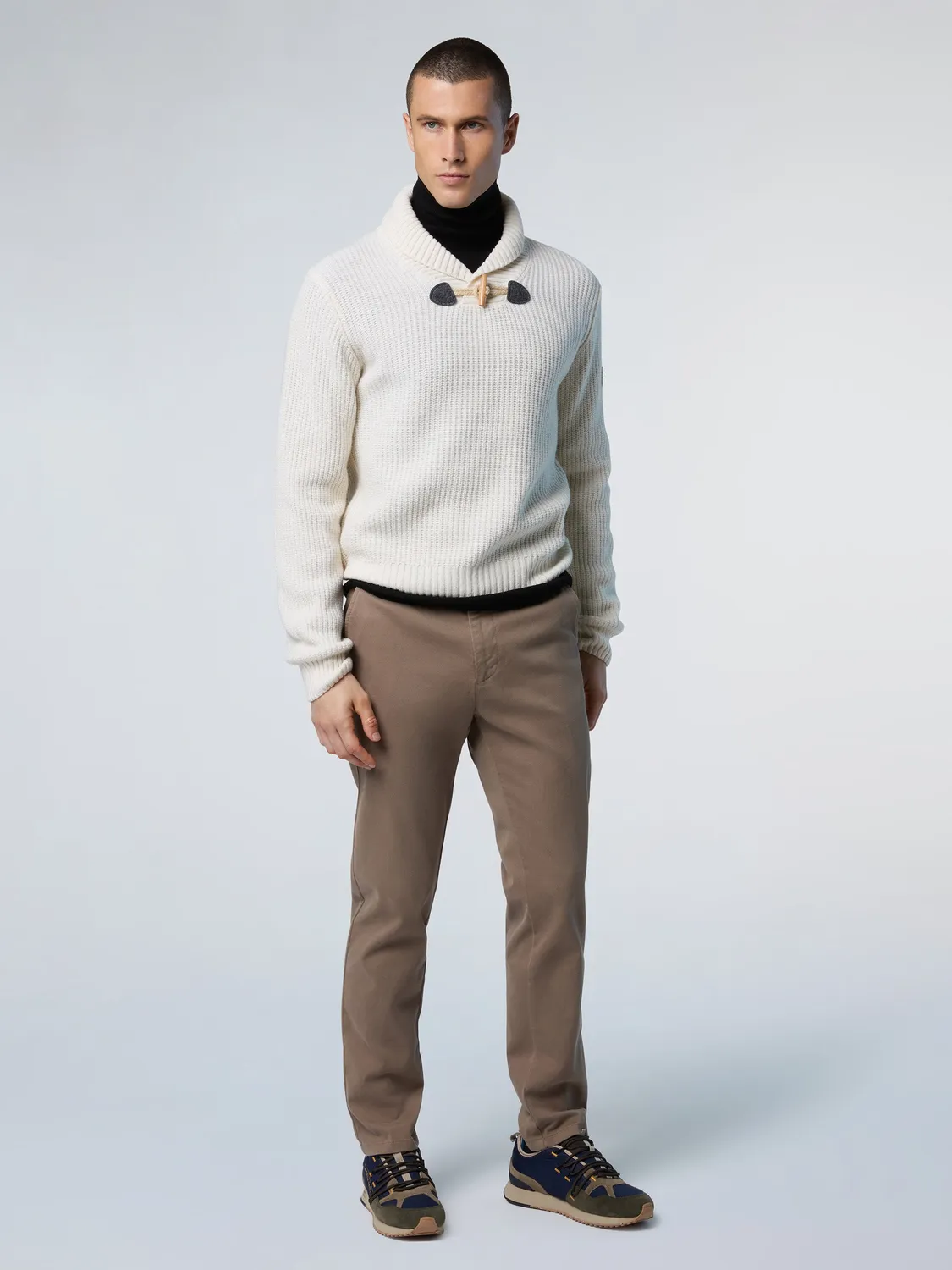 North Sails pull mérinos homme Marshmallow Navy
