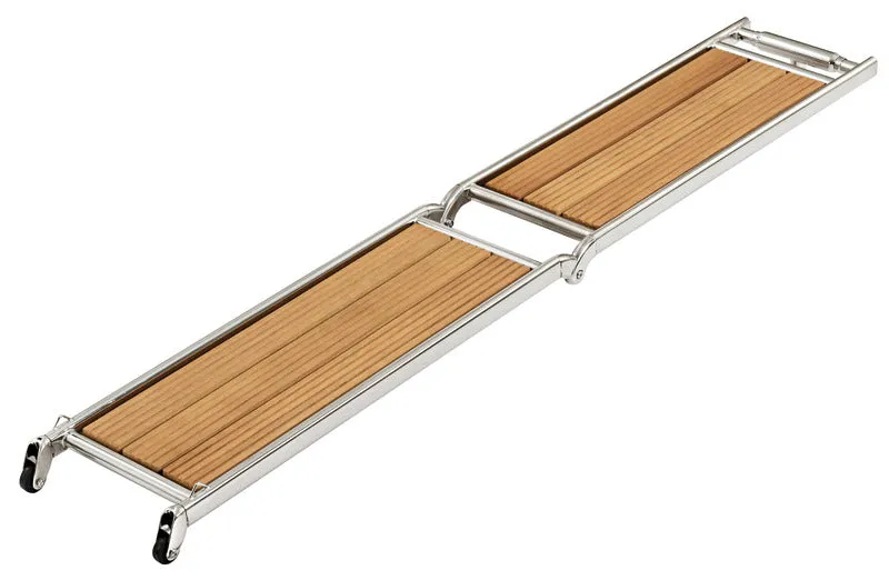 Easysea passerelle pliable inox/iroko 220 cm caillebotis