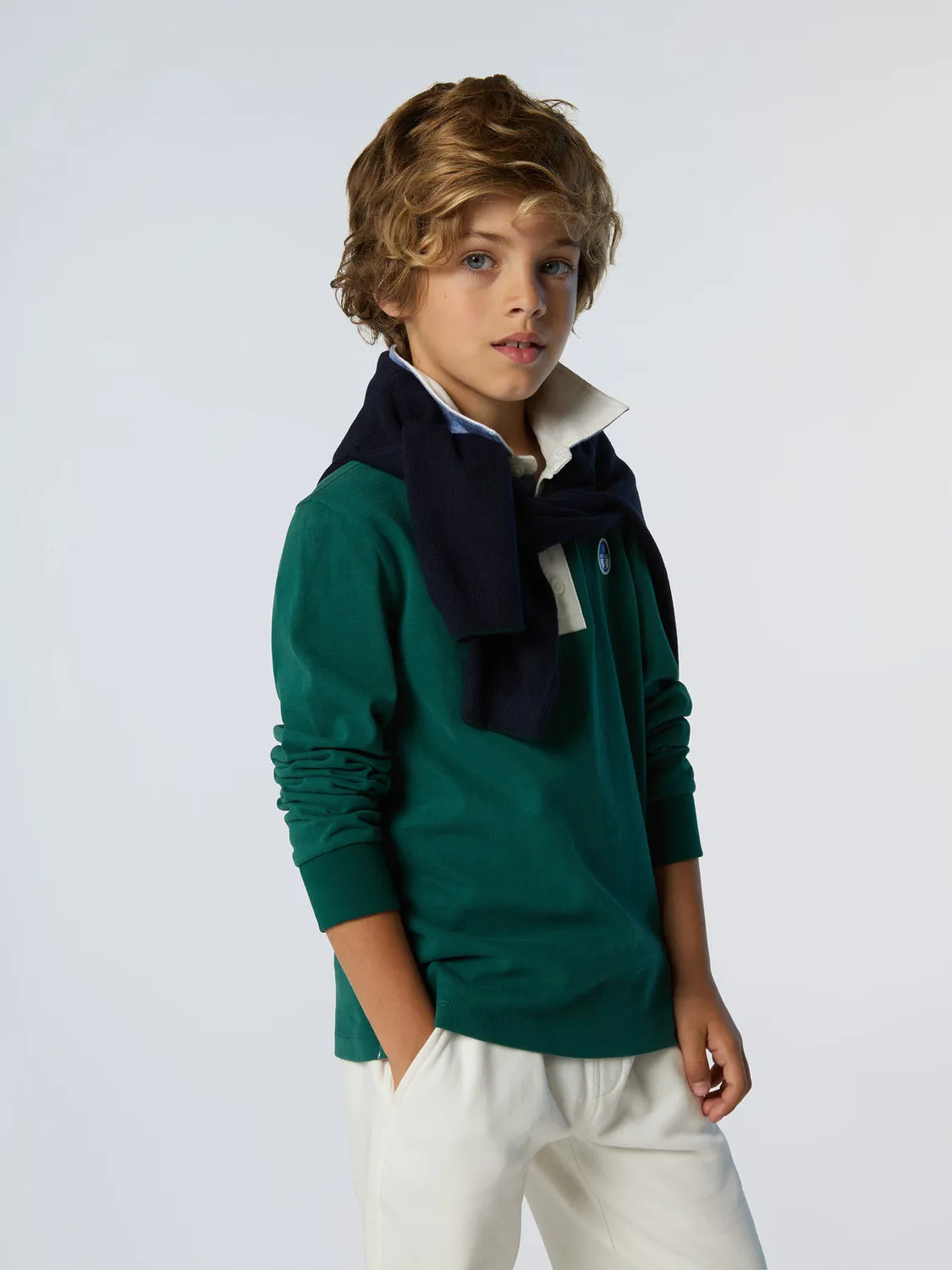 North Sails polo manches longues coton bio patch