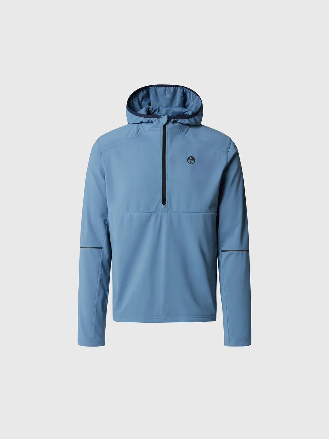 North Sails sweat capuche half-zip polaire brossée