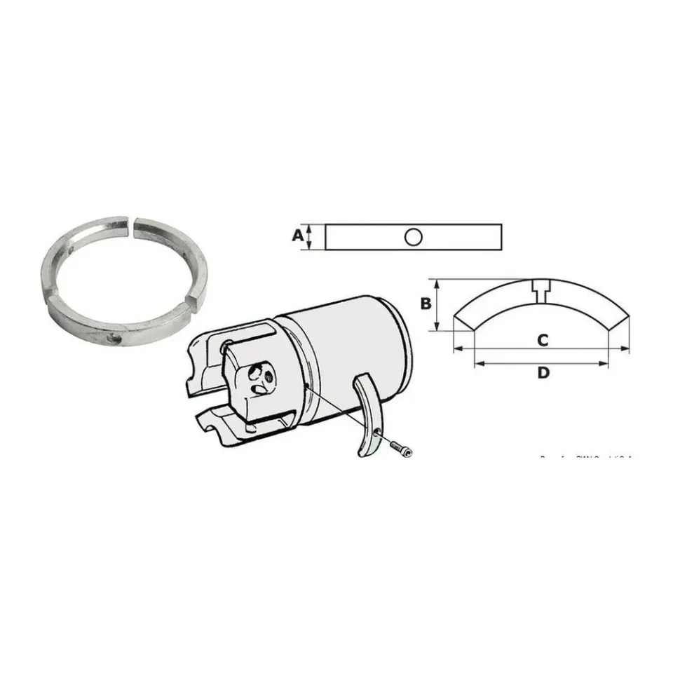 Tecnoseal kit 3 anodes zinc Sail Drive hélice 3 pales