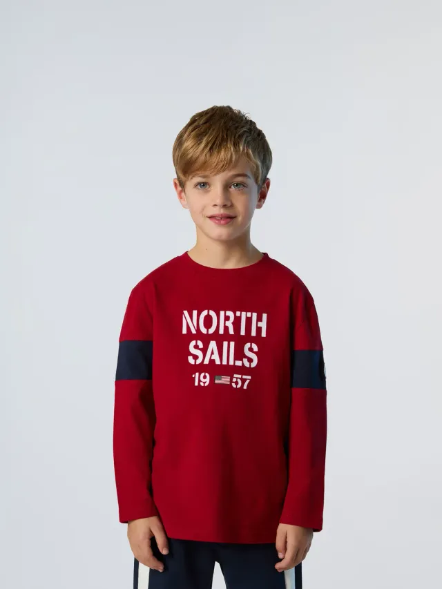 North Sails t-shirt manches longues enfant coton recyclé