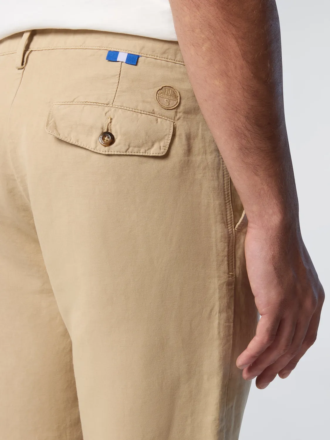 North Sails Newport chino plissé coton lin