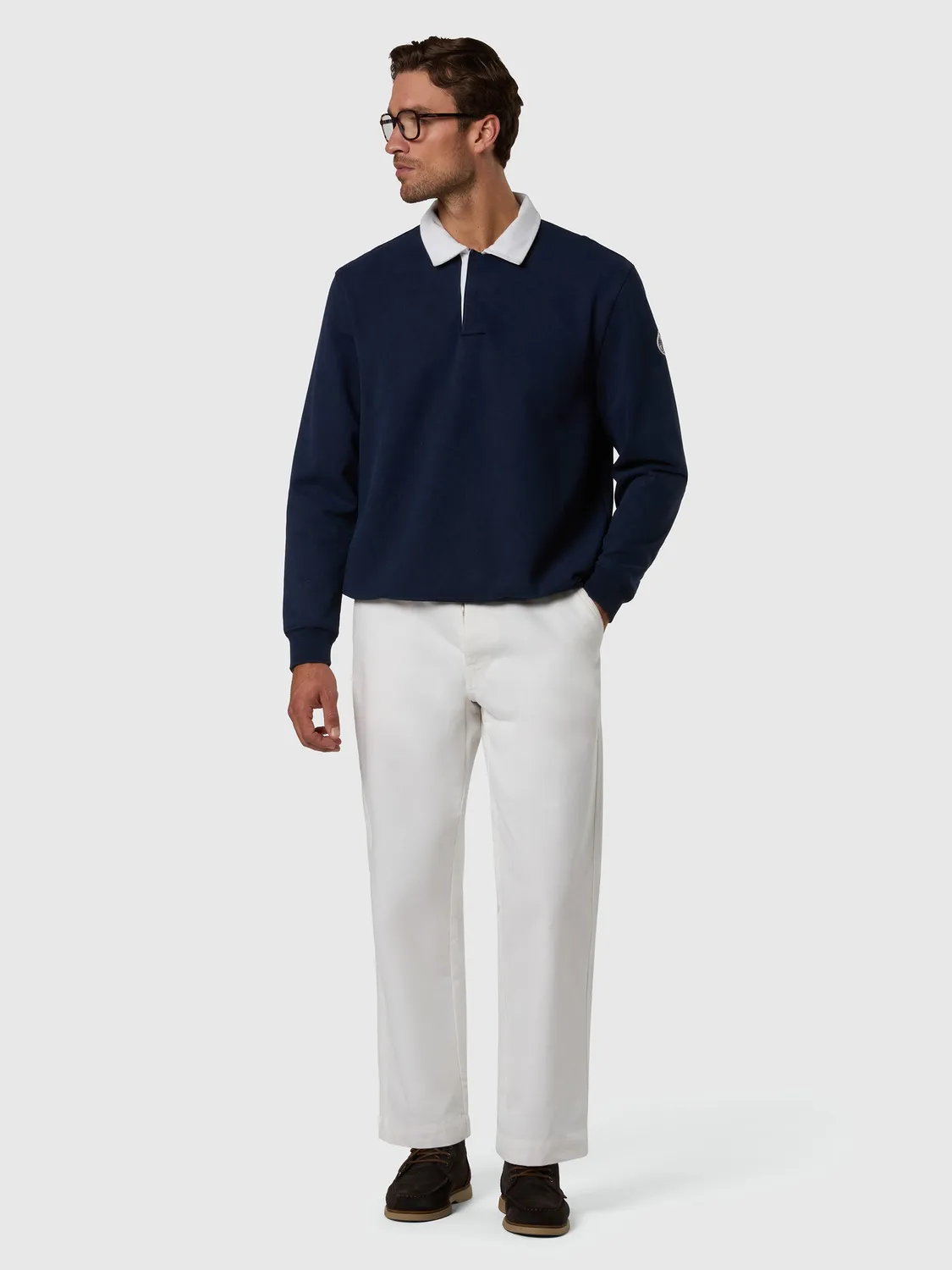 North Sails Archive sweat col polo molleton homme