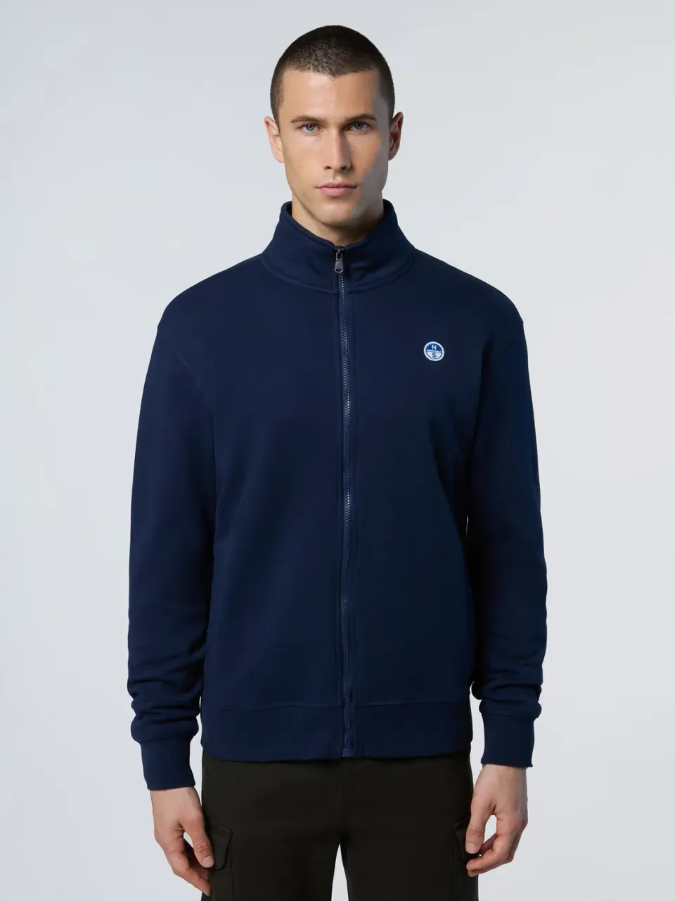 North Sails sweatshirt zippé patch col montant