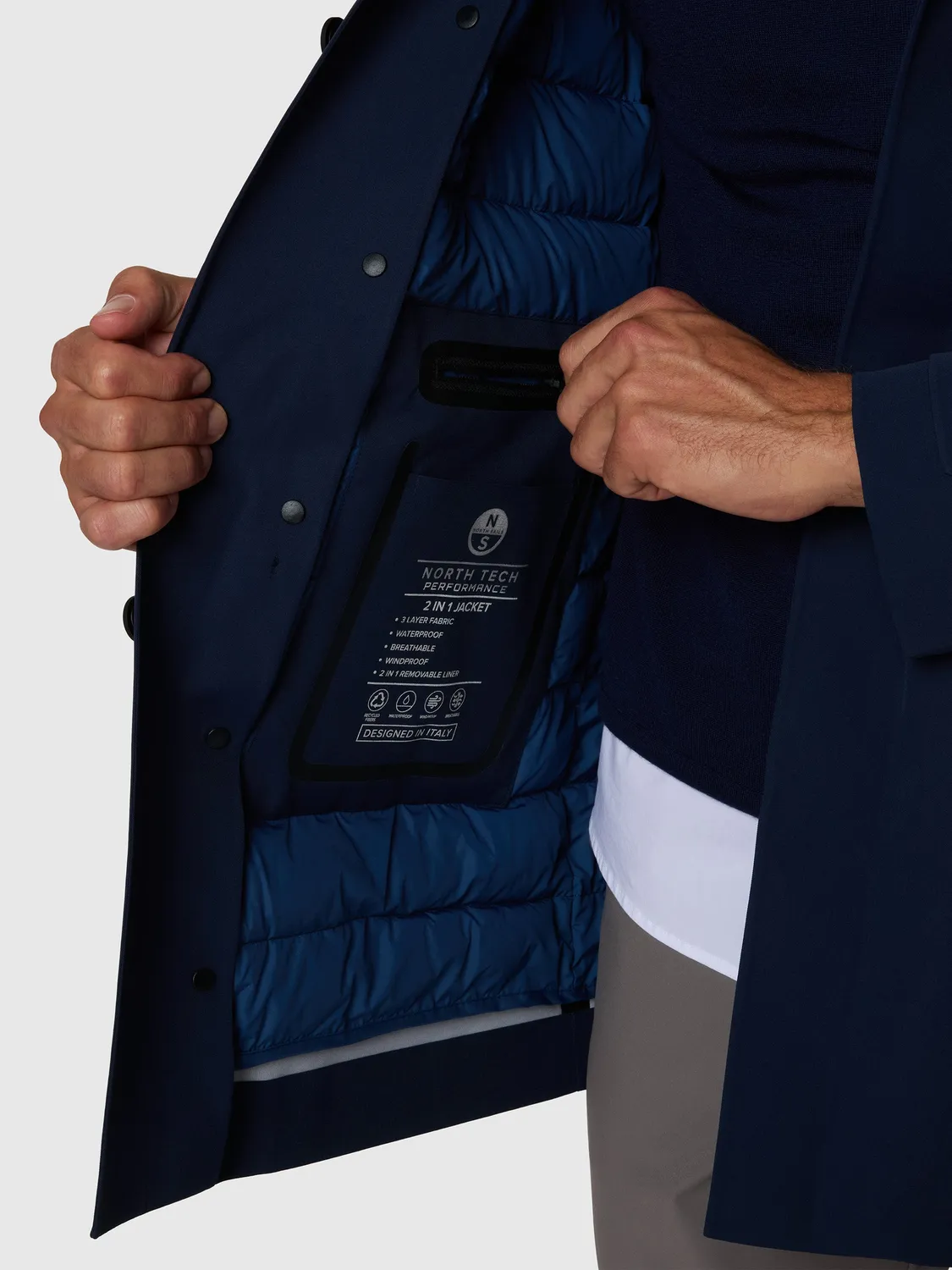 North Sails Meridian Trench 2-en-1 Bleu Marine Long