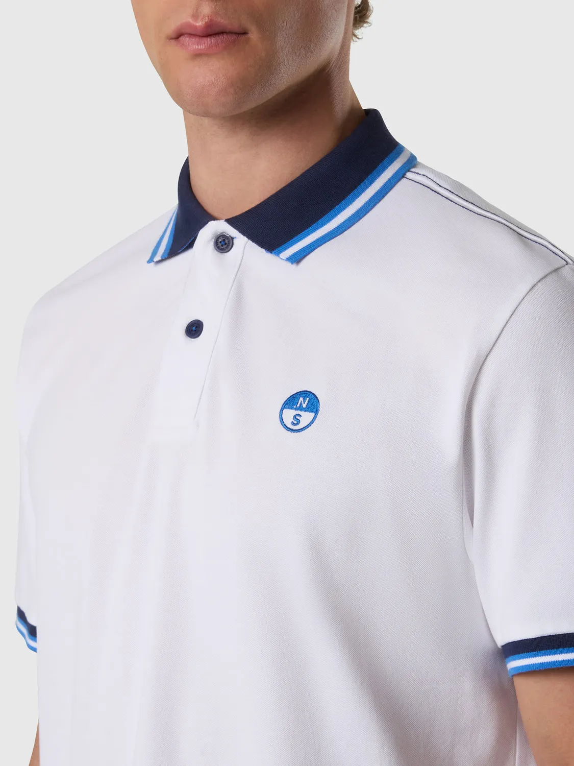 North Sails Polo à rayures coton bio homme