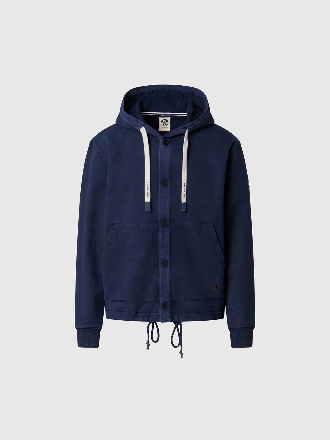 North Sails Archive sweat capuche boutons bleu marine