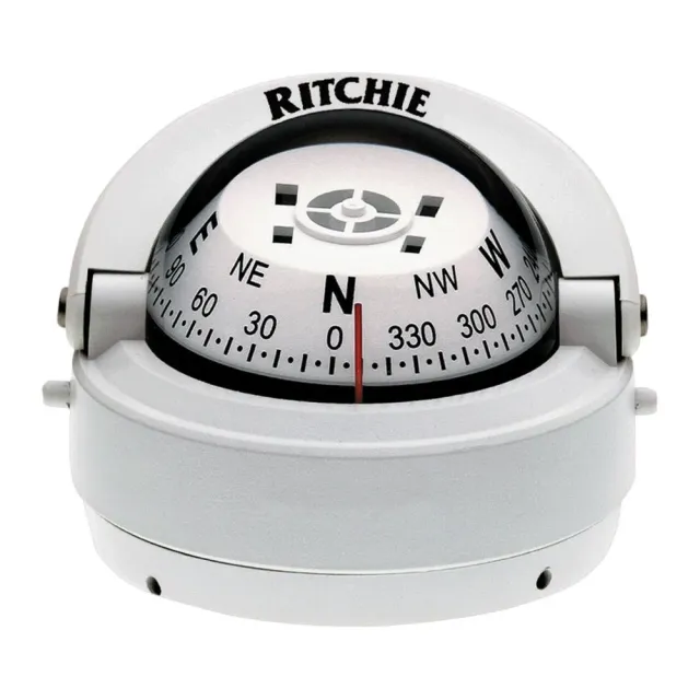Ritchie Explorer compas 2"3/4 blanc éclairage LED 12V