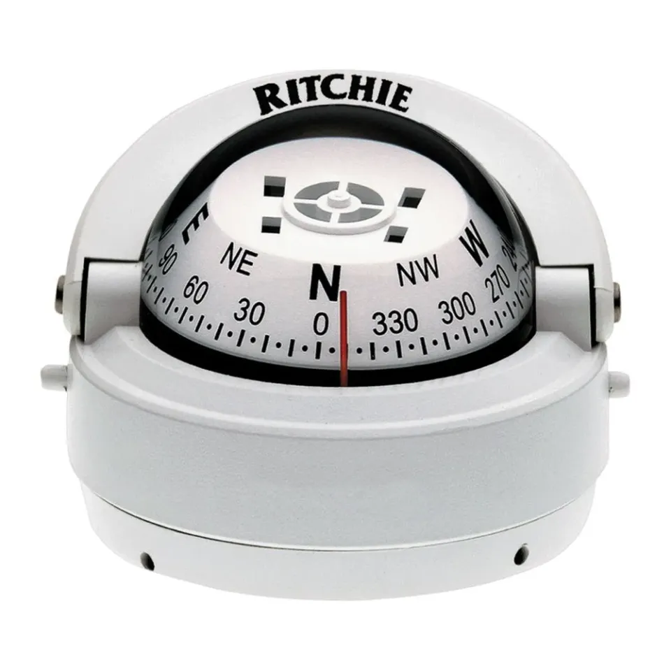 Ritchie Explorer compas 2"3/4 blanc éclairage LED 12V