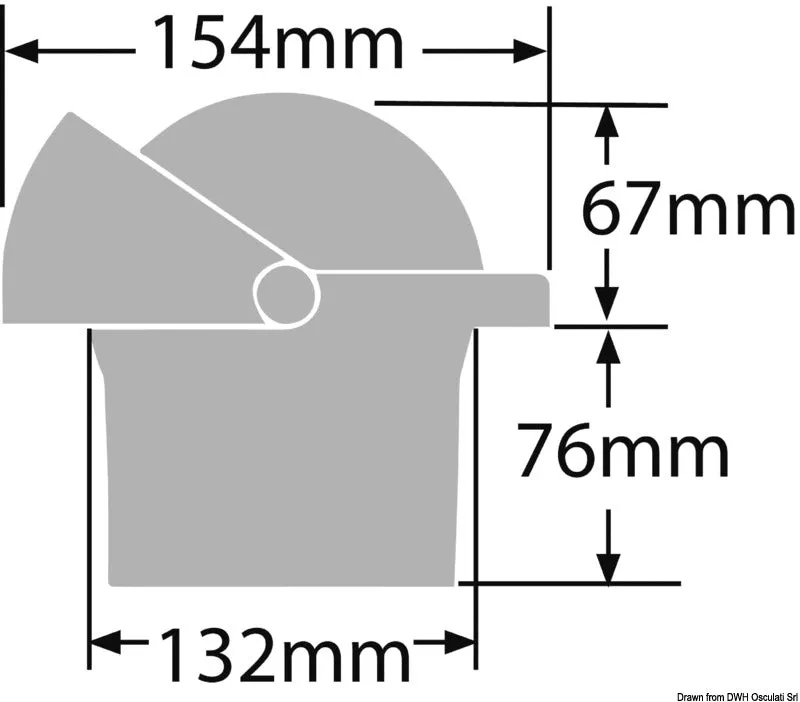 Ritchie Navigator compas encastré 4"1/2 noir éclairage LED