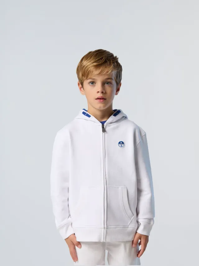 North Sails sweat à capuche zippé enfant coton bio
