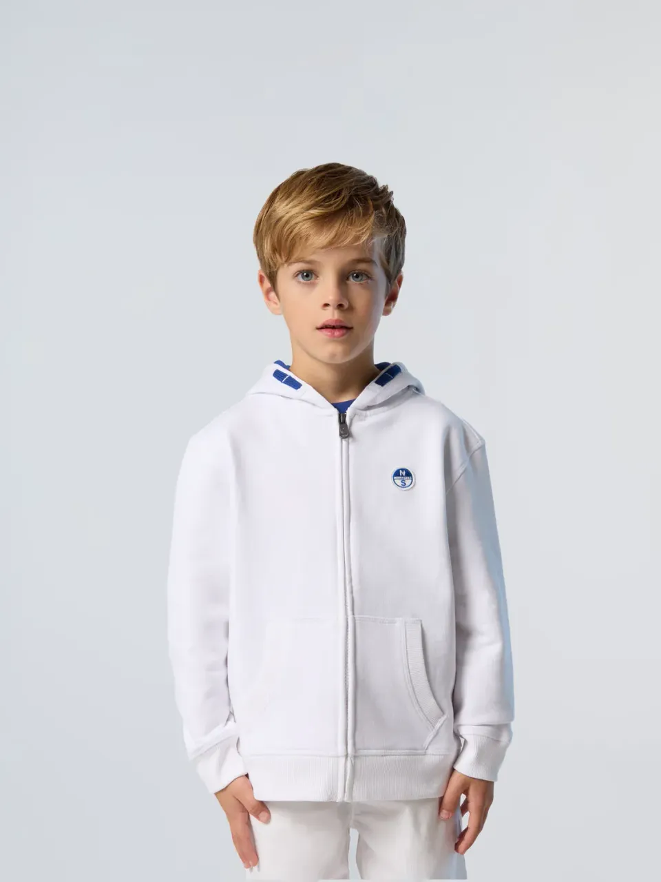 North Sails sweat à capuche zippé enfant coton bio