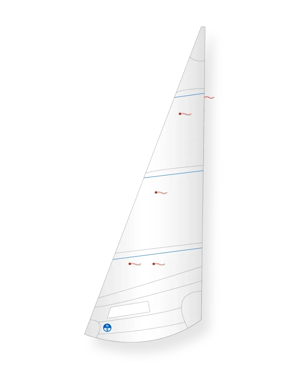 North Sails Jollyboat Jib foc creux de pied