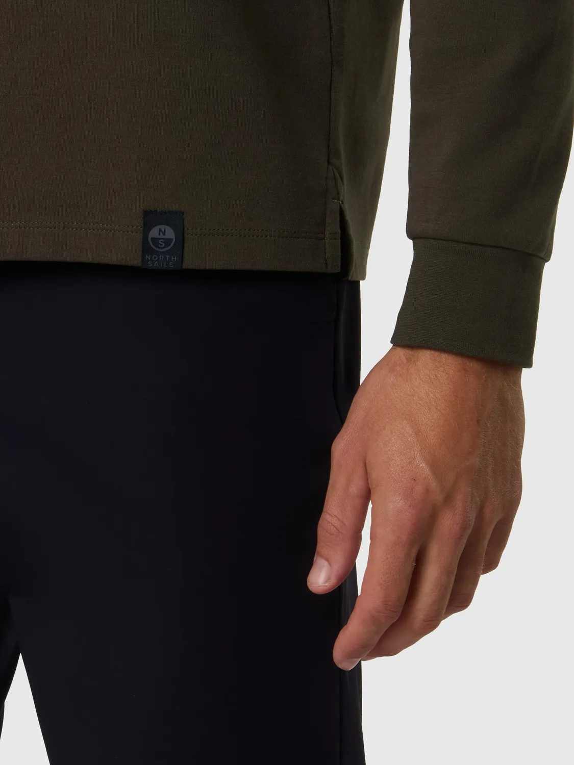 North Sails Interlock polo manches longues bleu marine
