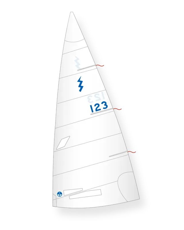 North Sails Lightning M-5M grand-voile blanche moulée