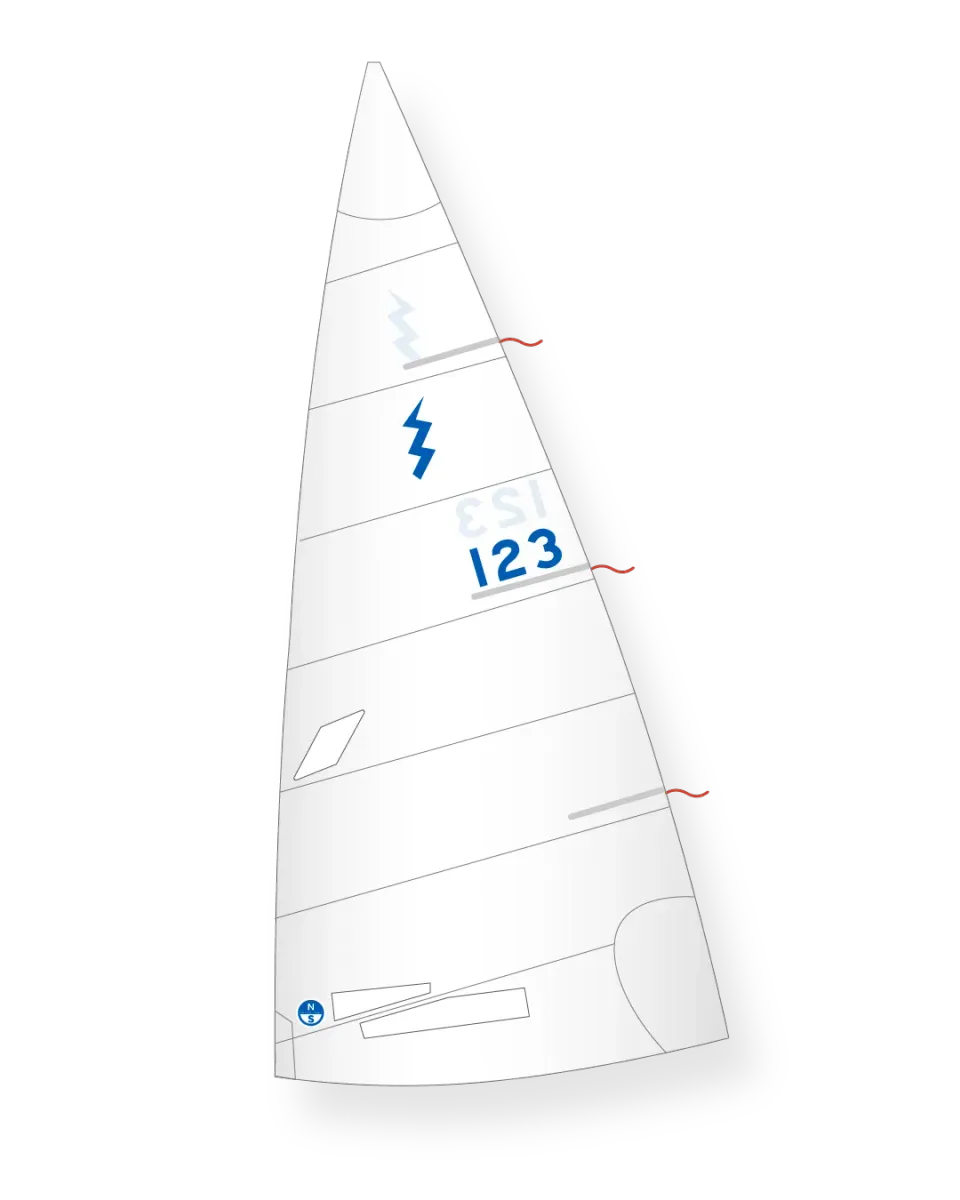 North Sails Lightning M-5M grand-voile blanche moulée